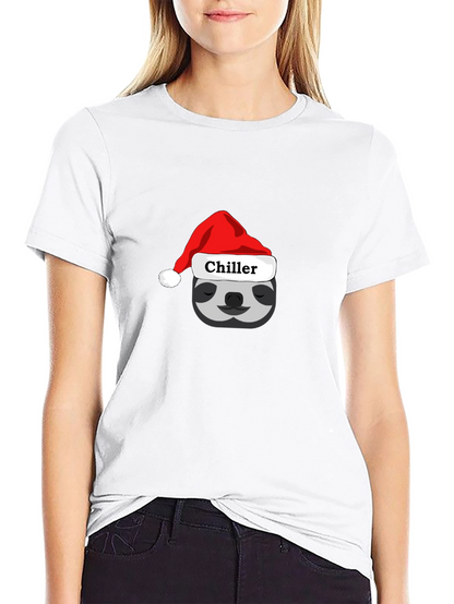 Chiller Sloth Santa Hat T-Shirt