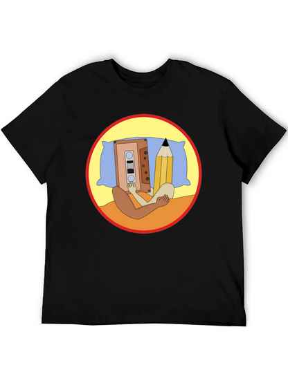 Cassette & Pencil Pillow T-Shirt
