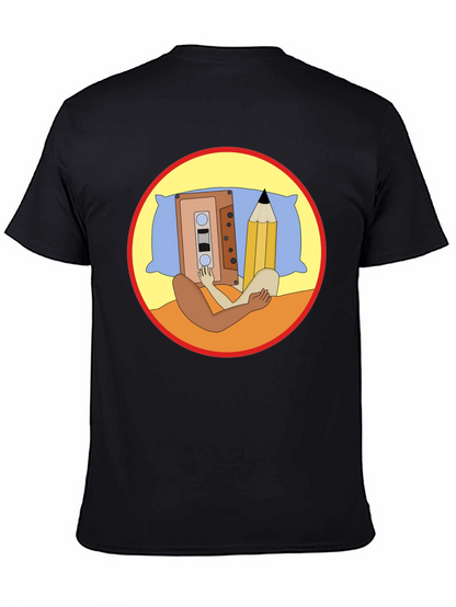 Cassette & Pencil Pillow T-Shirt