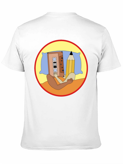 Cassette & Pencil Pillow T-Shirt