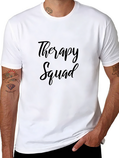 Therapy Squad Black Cotton T-Shirt