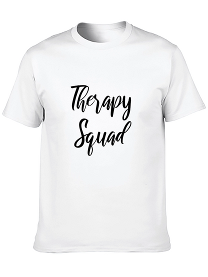 Therapy Squad Black Cotton T-Shirt