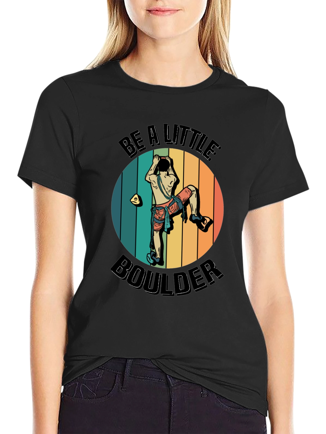 Be A Little Boulder Graphic Tee - Climbing Enthusiast