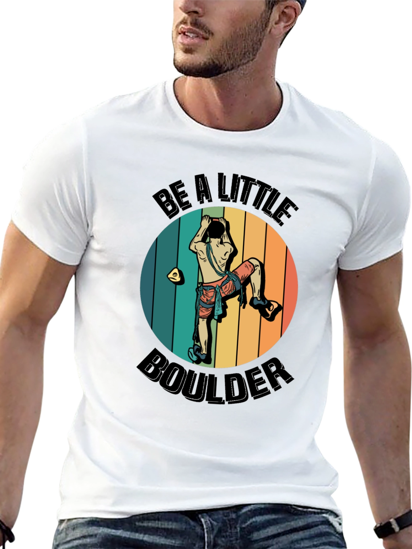 Be A Little Boulder Graphic Tee - Climbing Enthusiast