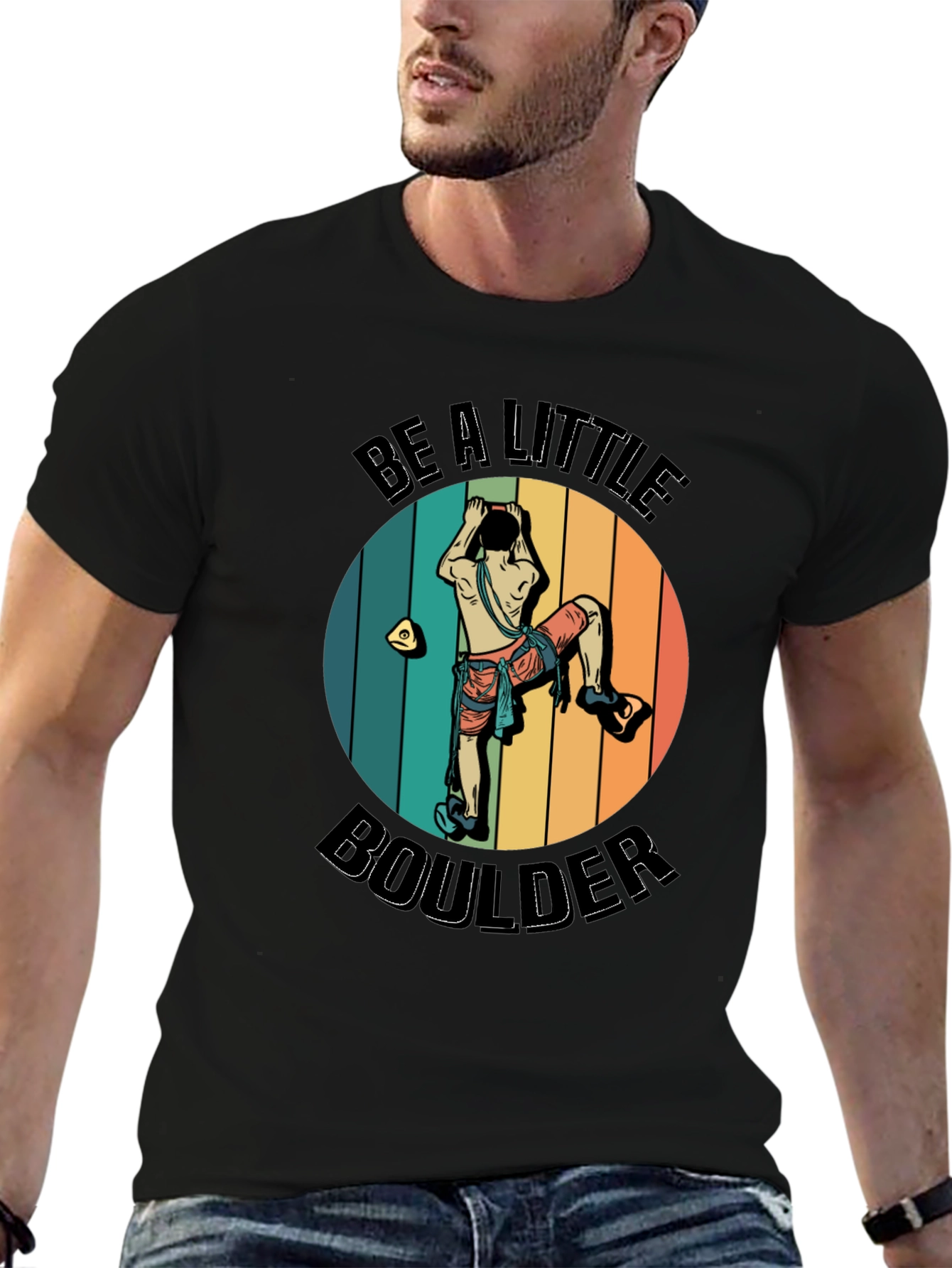 Be A Little Boulder Graphic Tee - Climbing Enthusiast
