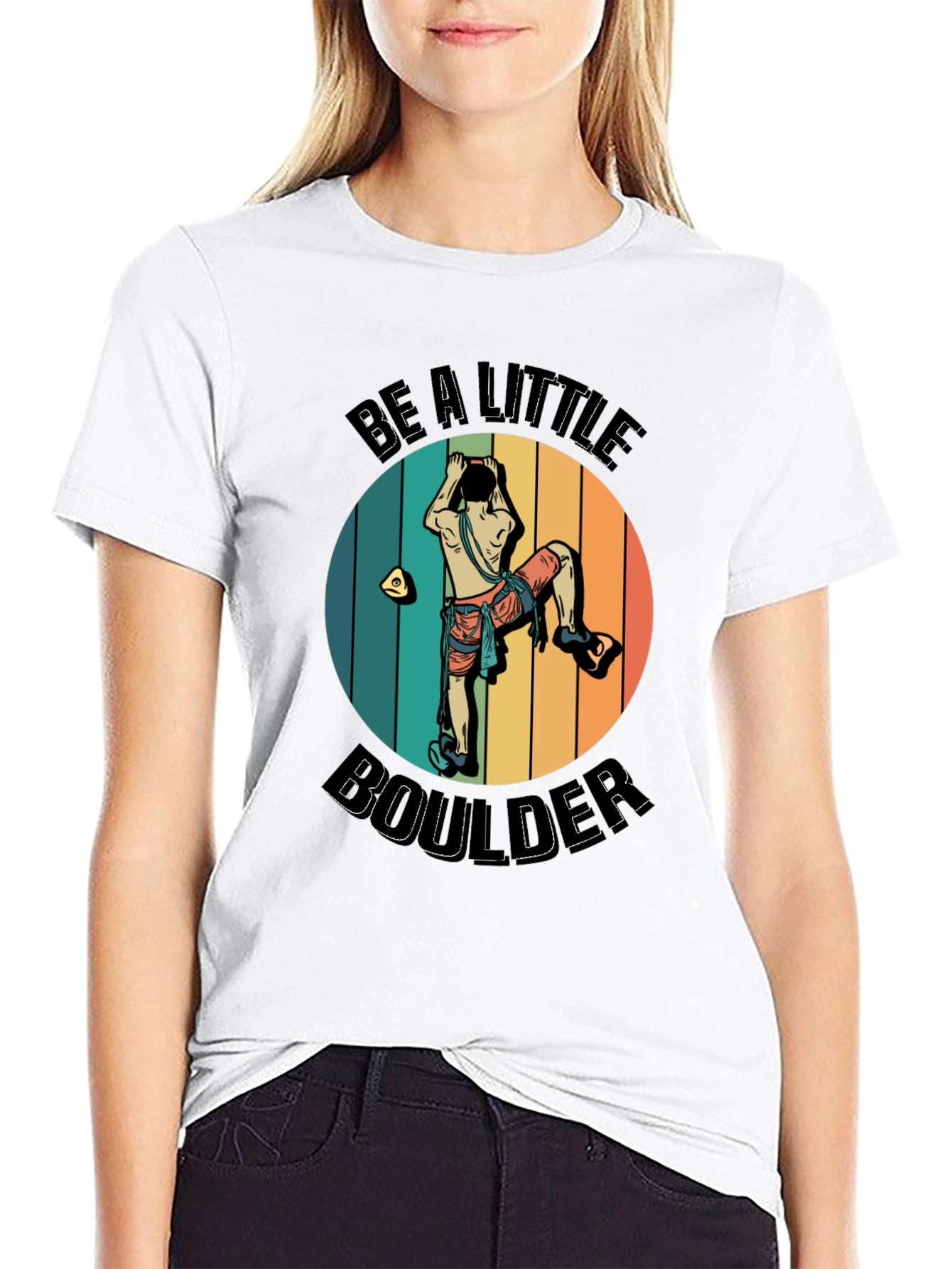 Be A Little Boulder Graphic Tee - Climbing Enthusiast