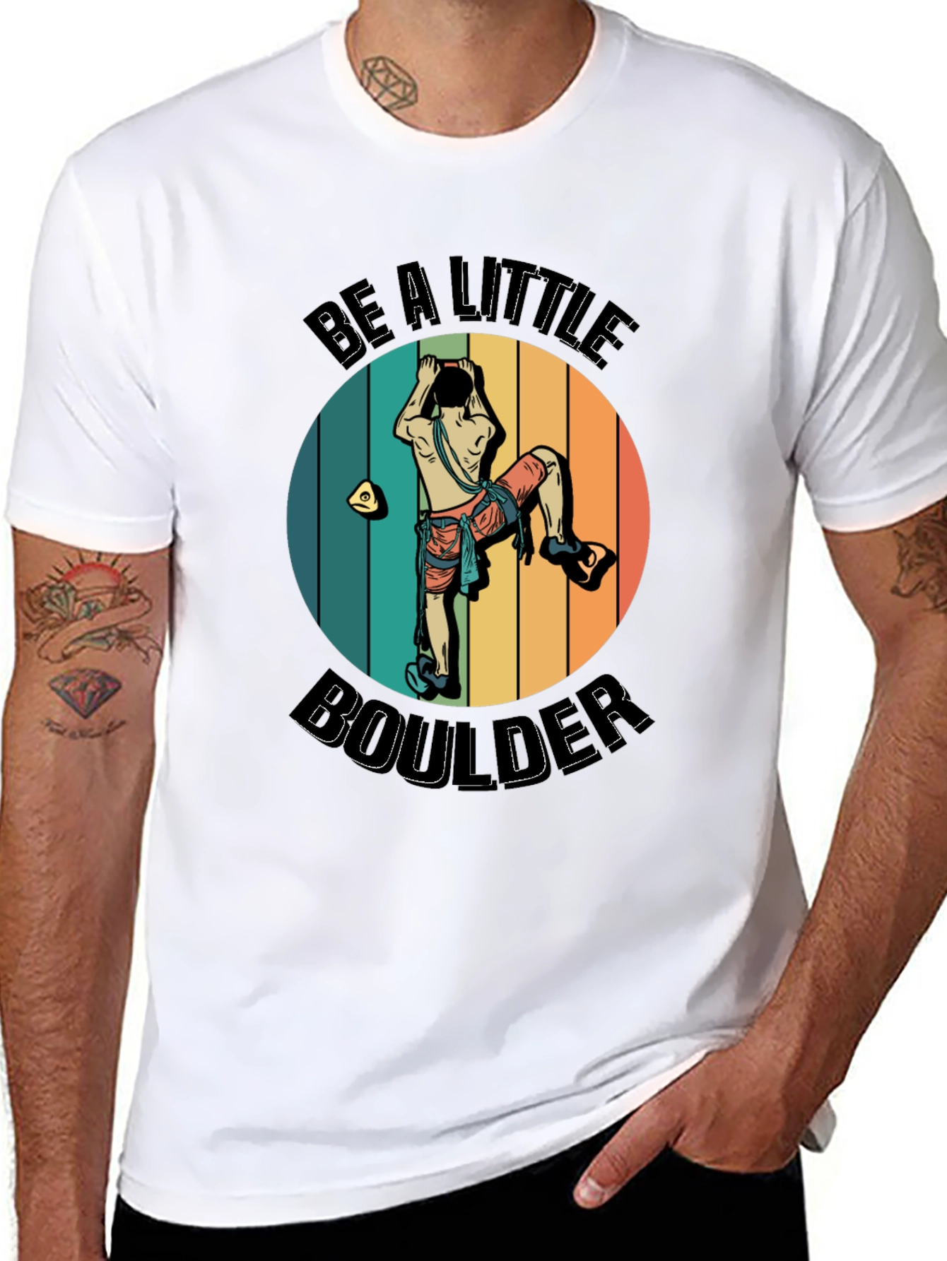 Be A Little Boulder Graphic Tee - Climbing Enthusiast