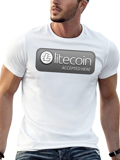Litecoin Accepted Here Graphic Tee - Crypto T-Shirt