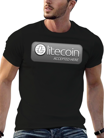 Litecoin Accepted Here Graphic Tee - Crypto T-Shirt