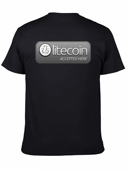 Litecoin Accepted Here Graphic Tee - Crypto T-Shirt