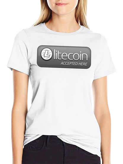 Litecoin Accepted Here Graphic Tee - Crypto T-Shirt