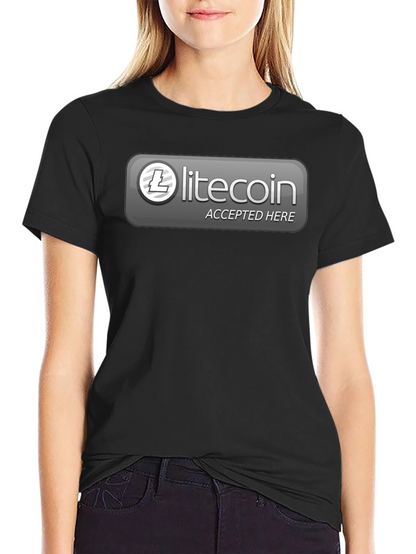 Litecoin Accepted Here Graphic Tee - Crypto T-Shirt