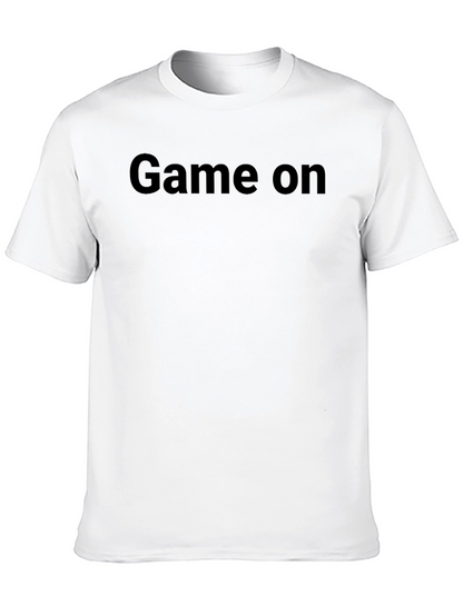 Game On T-Shirt - Black Crew Neck Tee