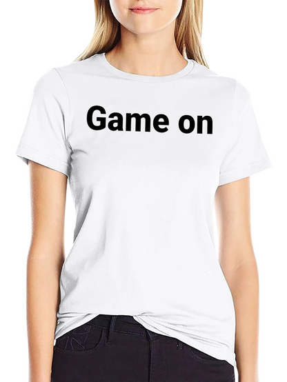 Game On T-Shirt - Black Crew Neck Tee