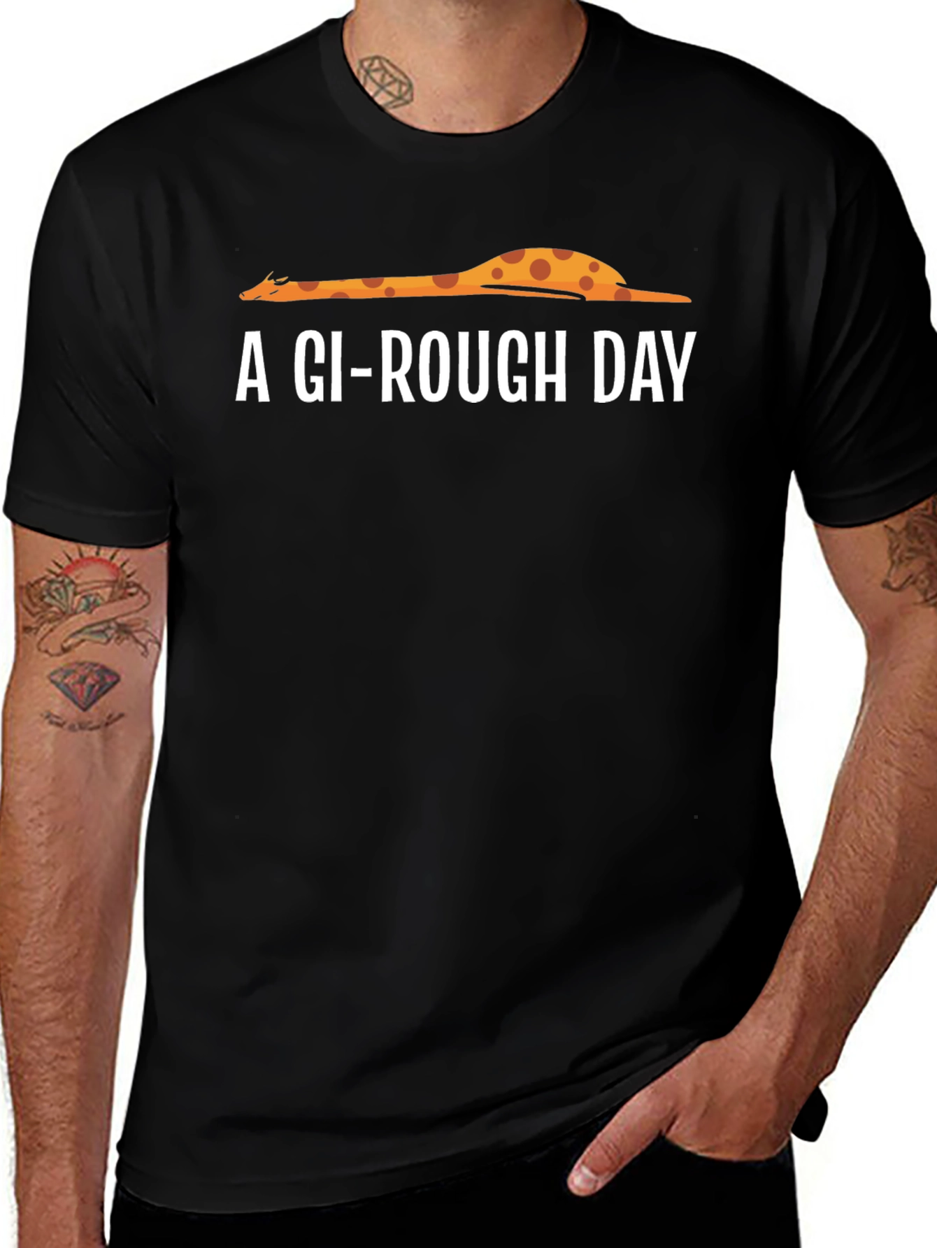 A GI-Rough Day Giraffe Graphic T-Shirt