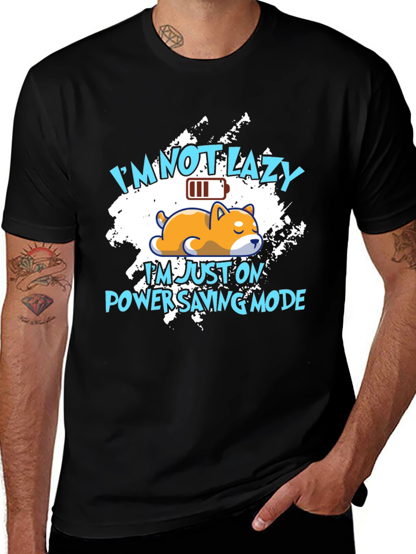 Funny Im Not Lazy Graphic Tee