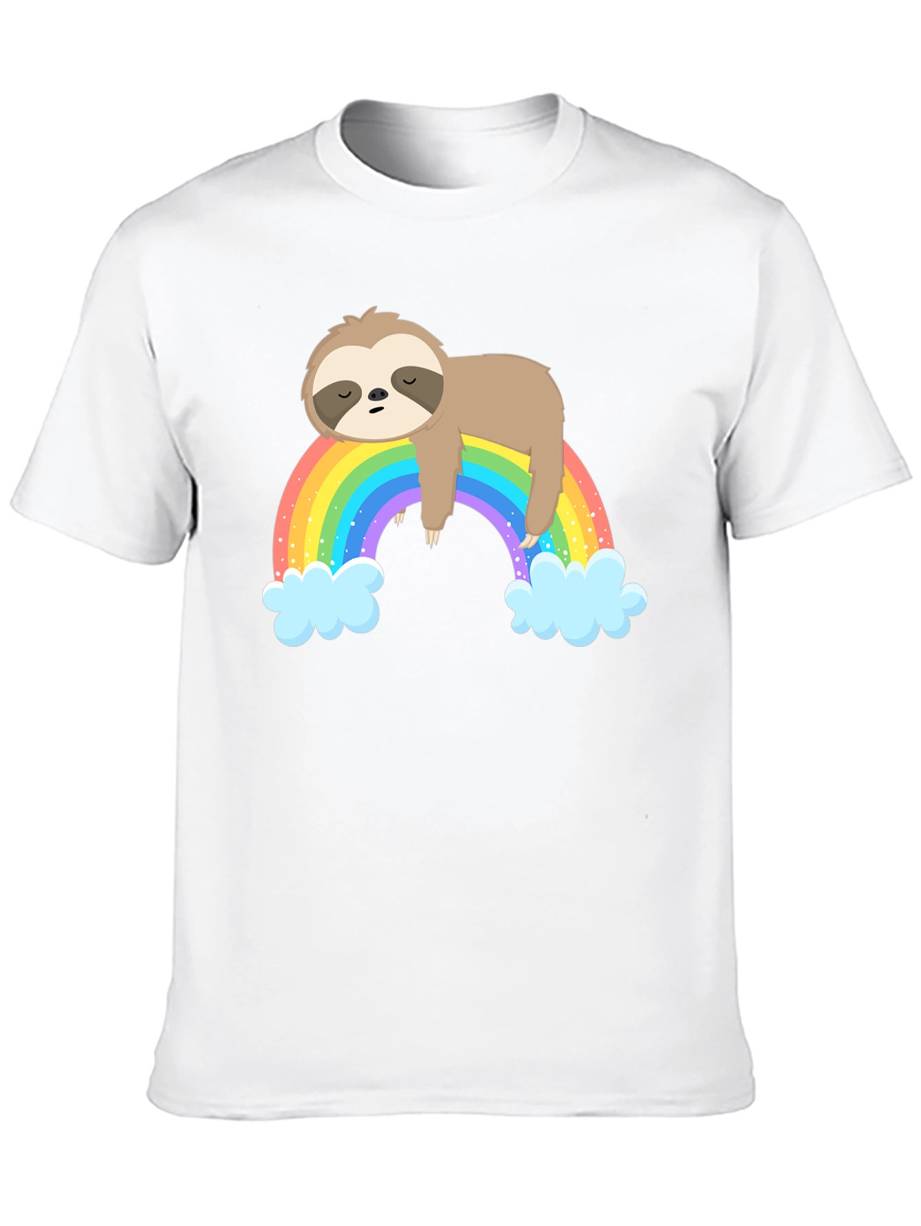 Lazy Sloth on Rainbow T-Shirt