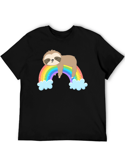 Lazy Sloth on Rainbow T-Shirt
