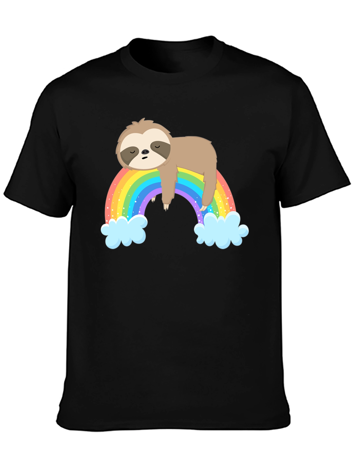Lazy Sloth on Rainbow T-Shirt