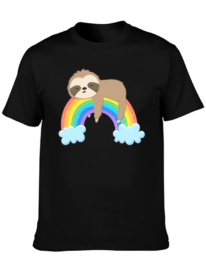 Lazy Sloth on Rainbow T-Shirt