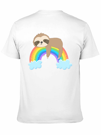 Lazy Sloth on Rainbow T-Shirt