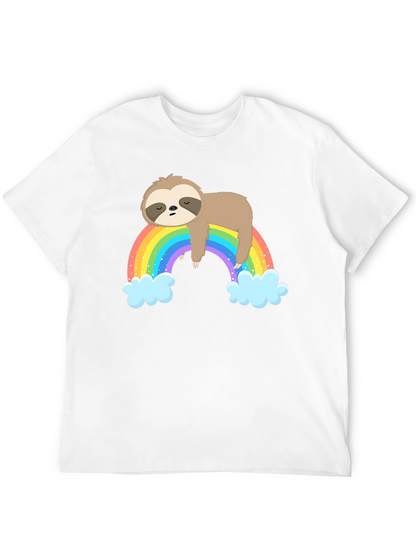 Lazy Sloth on Rainbow T-Shirt