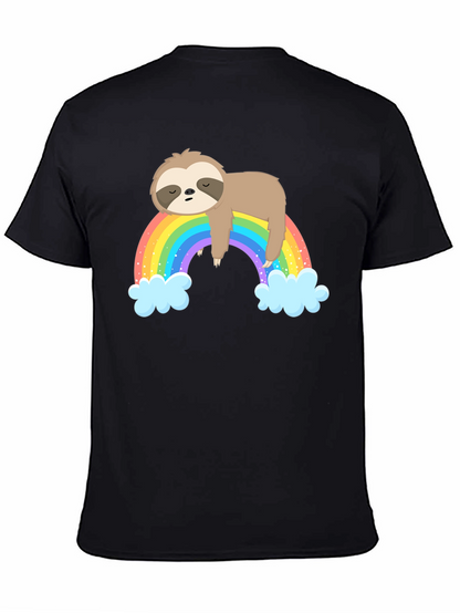 Lazy Sloth on Rainbow T-Shirt