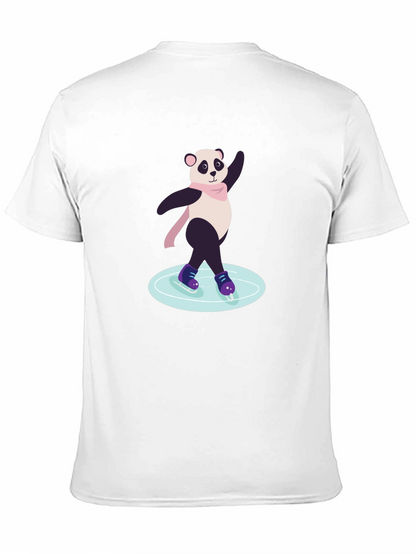 Panda Ice Skating Graphic Tee