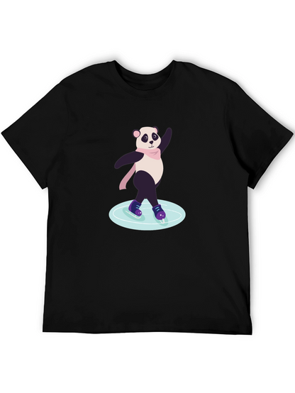 Panda Ice Skating Graphic Tee