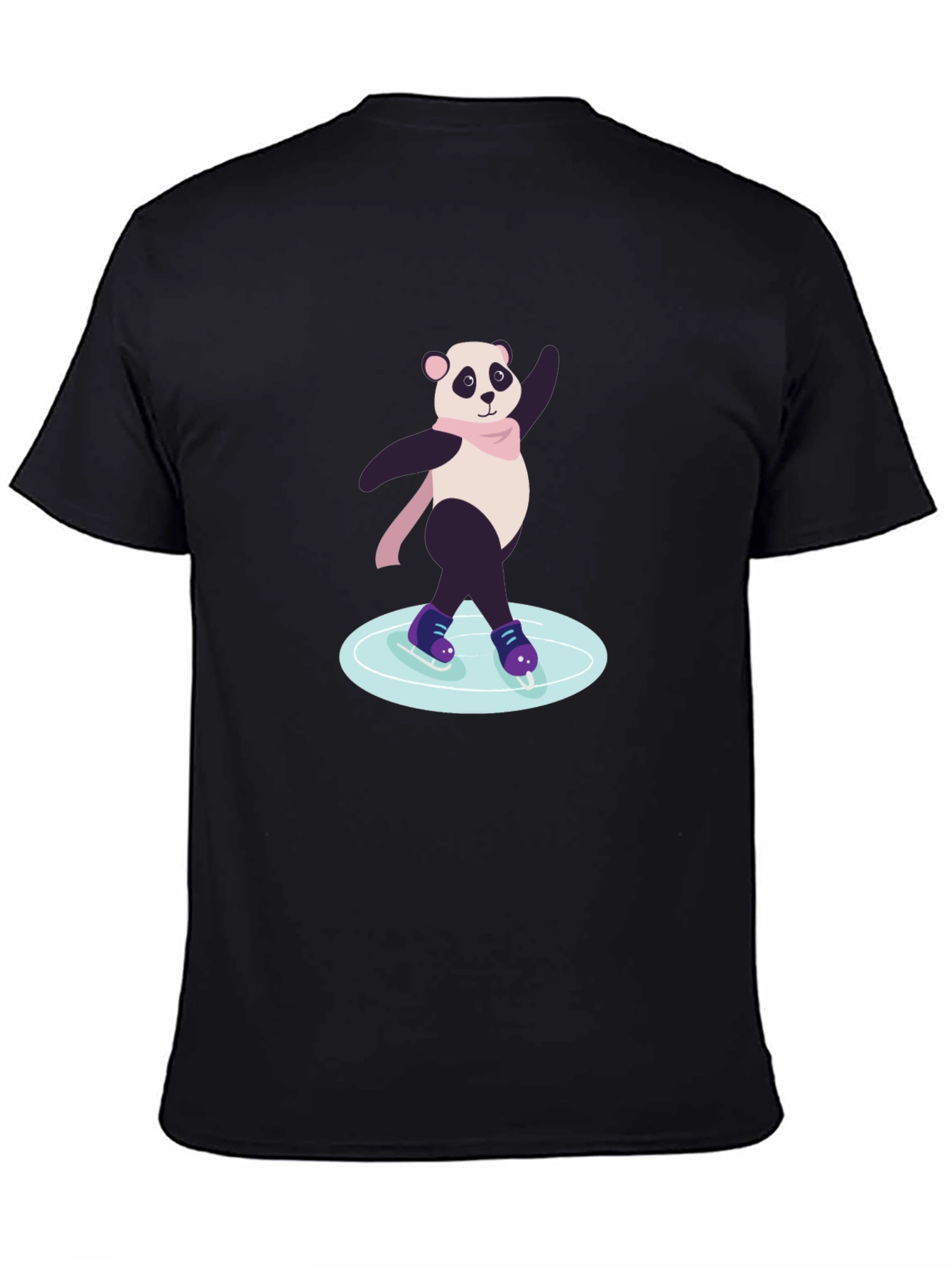 Panda Ice Skating Graphic Tee