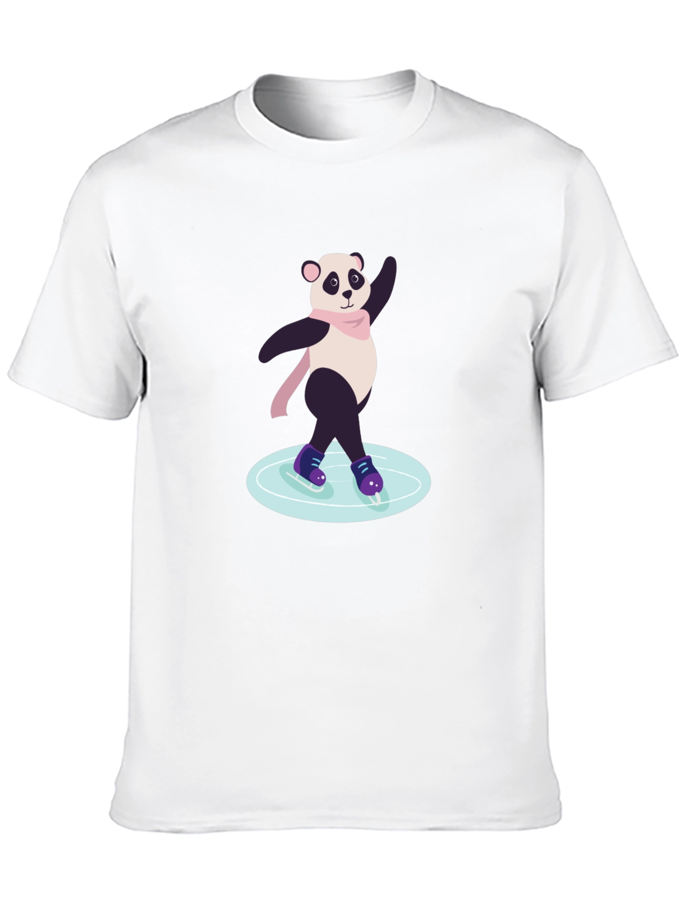 Panda Ice Skating Graphic Tee
