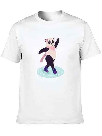 Panda Ice Skating Graphic Tee