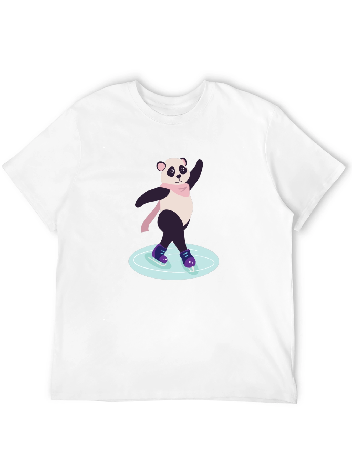 Panda Ice Skating Graphic Tee