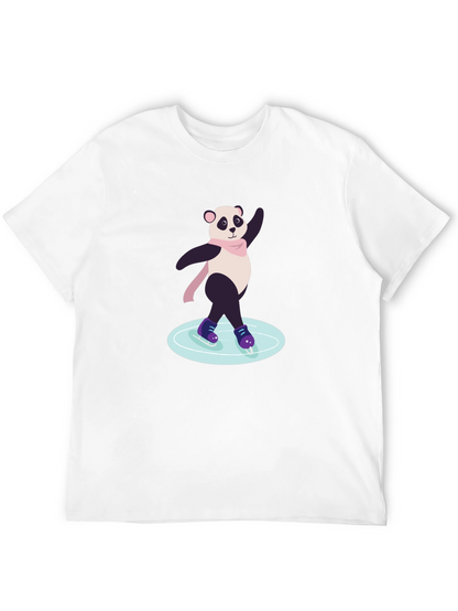 Panda Ice Skating Graphic Tee