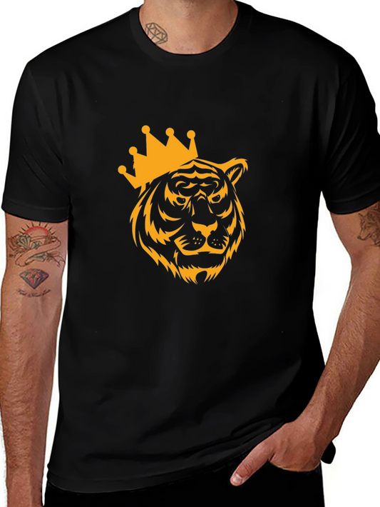 Tiger King Graphic Print Black T-Shirt