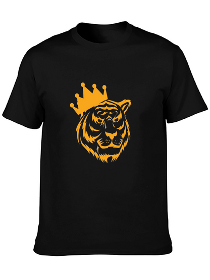 Tiger King Graphic Print Black T-Shirt