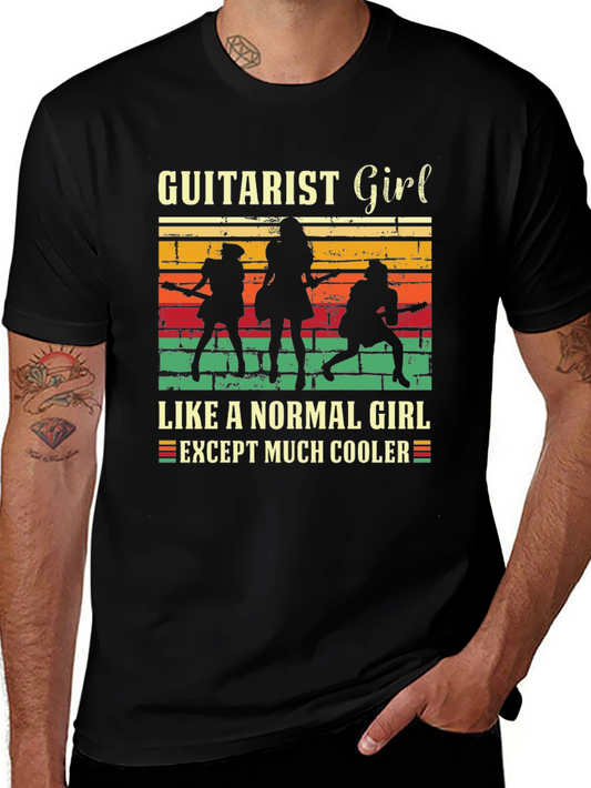 Guitarist Girl Tee: Rock & Roll Cool