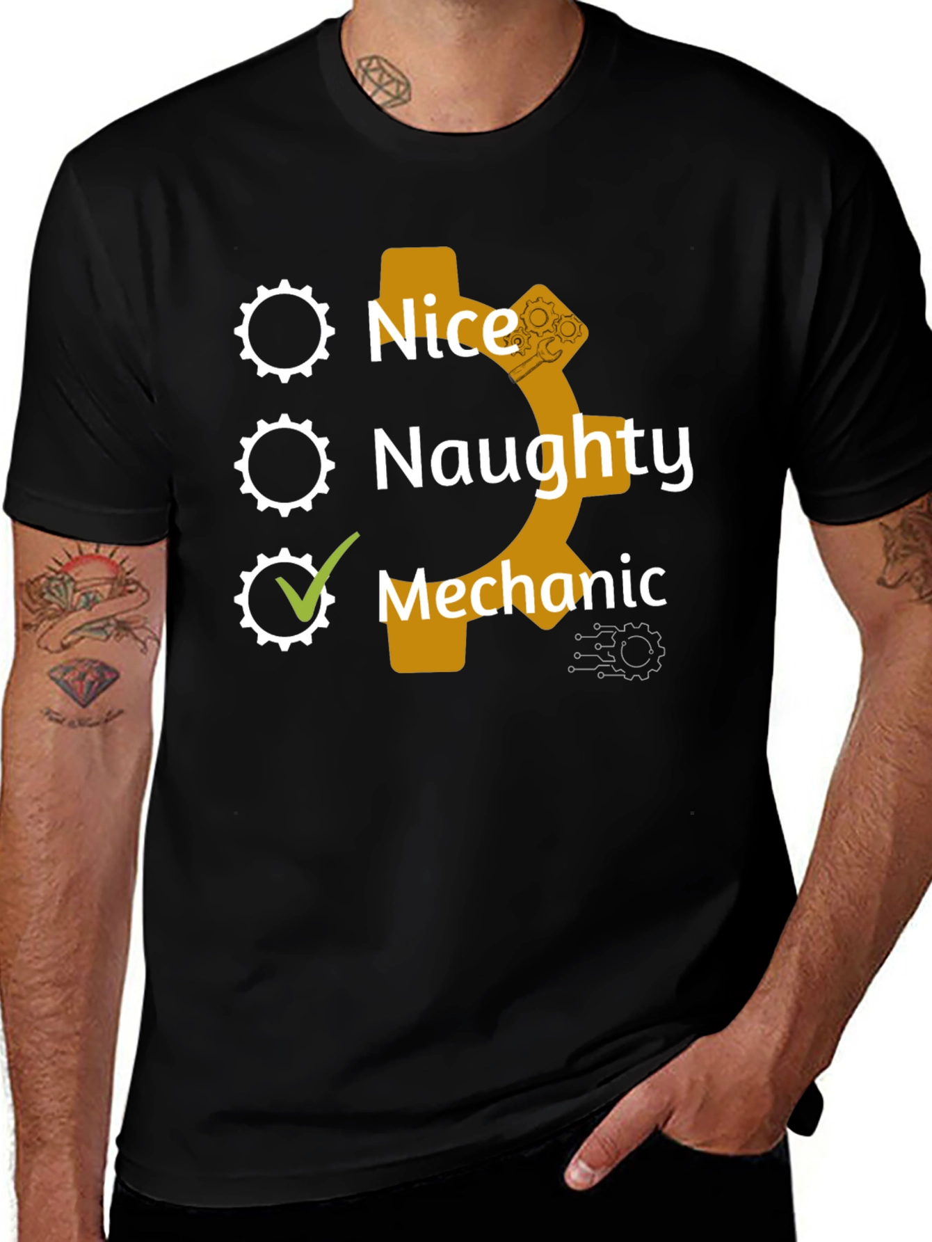 Nice Naughty Mechanic Graphic Tee