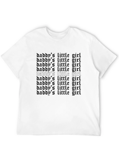 Daddys Little Girl Graphic Tee - Black Cotton T-Shirt