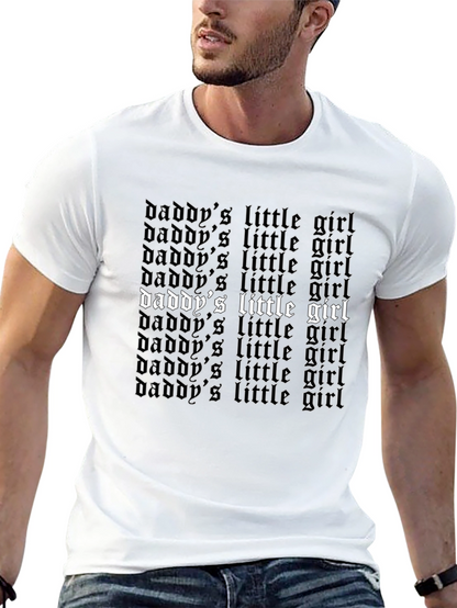 Daddys Little Girl Graphic Tee - Black Cotton T-Shirt