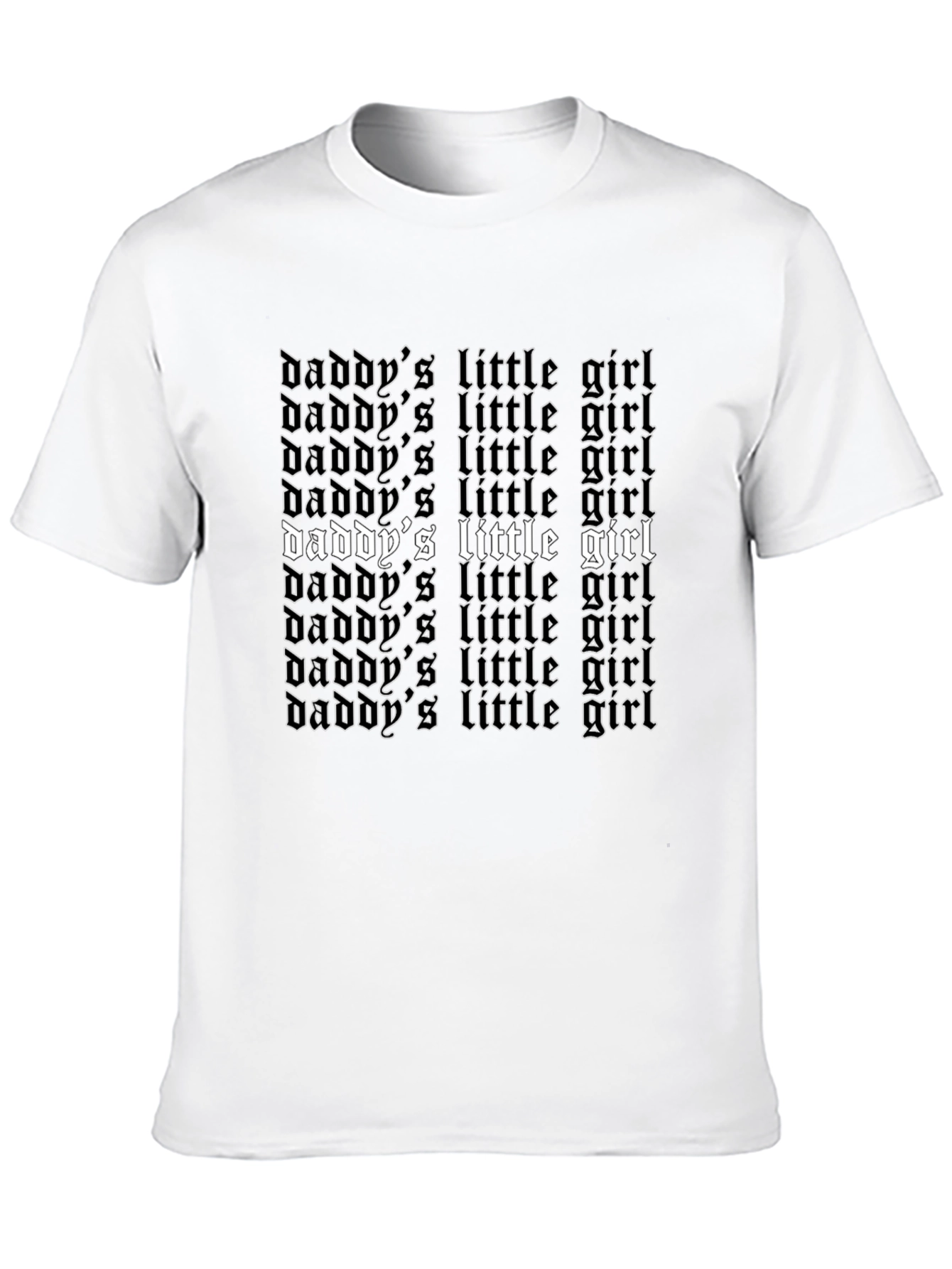 Daddys Little Girl Graphic Tee - Black Cotton T-Shirt