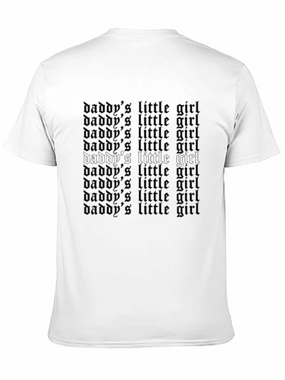 Daddys Little Girl Graphic Tee - Black Cotton T-Shirt