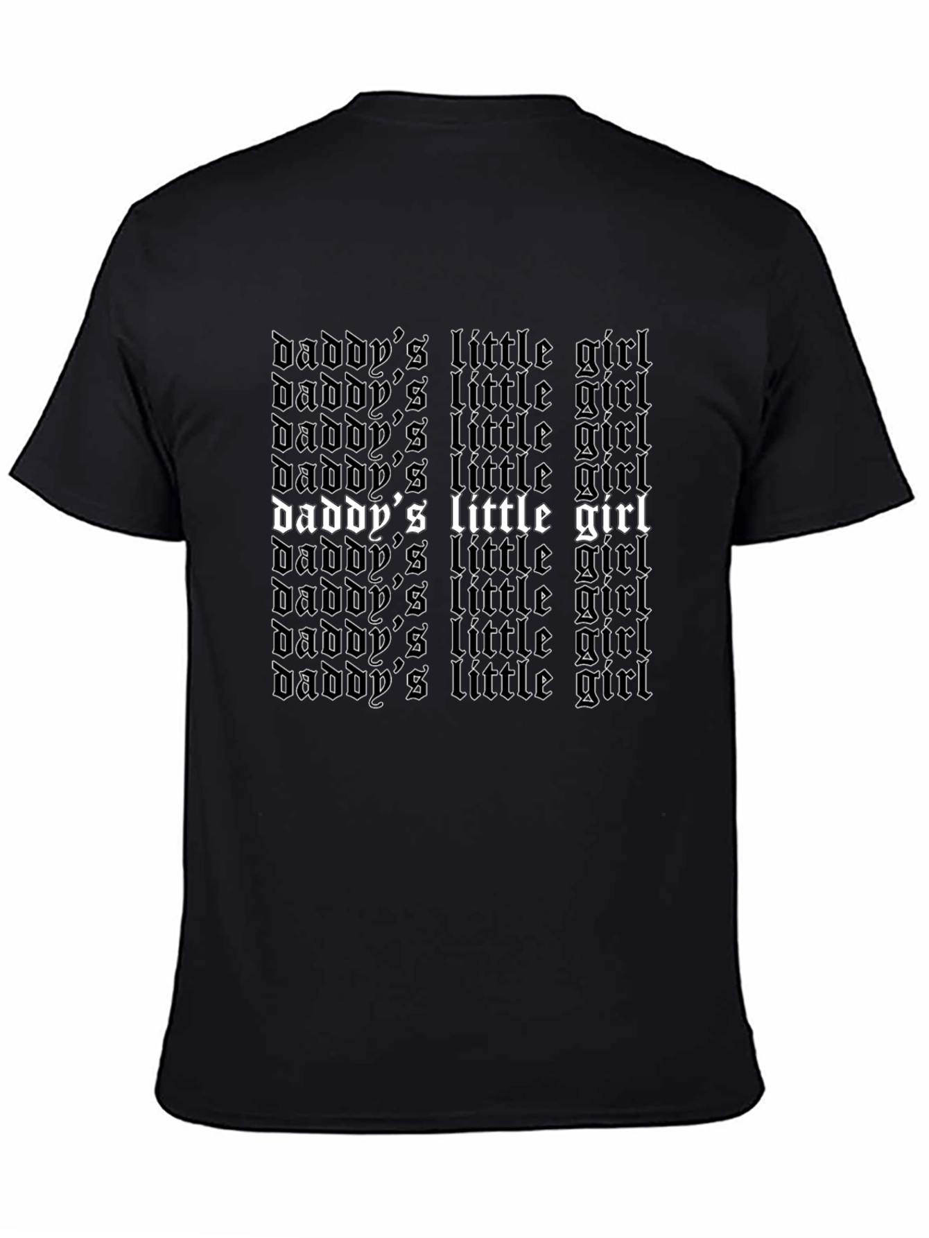 Daddys Little Girl Graphic Tee - Black Cotton T-Shirt