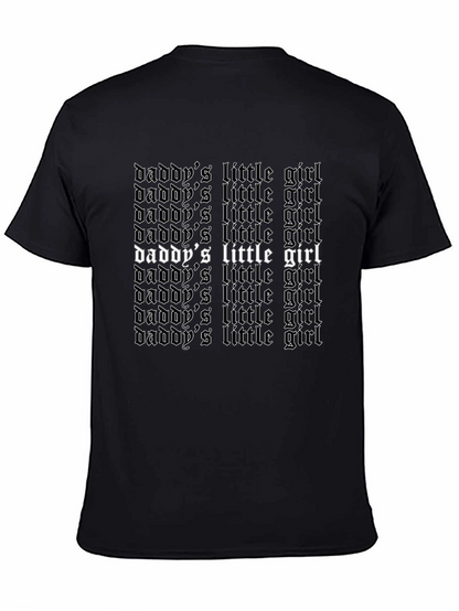 Daddys Little Girl Graphic Tee - Black Cotton T-Shirt