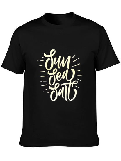 Sun Sea Salt Graphic Tee - Black Cotton T-Shirt