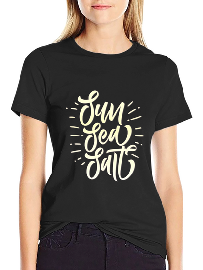 Sun Sea Salt Graphic Tee - Black Cotton T-Shirt