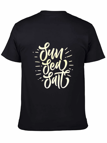 Sun Sea Salt Graphic Tee - Black Cotton T-Shirt