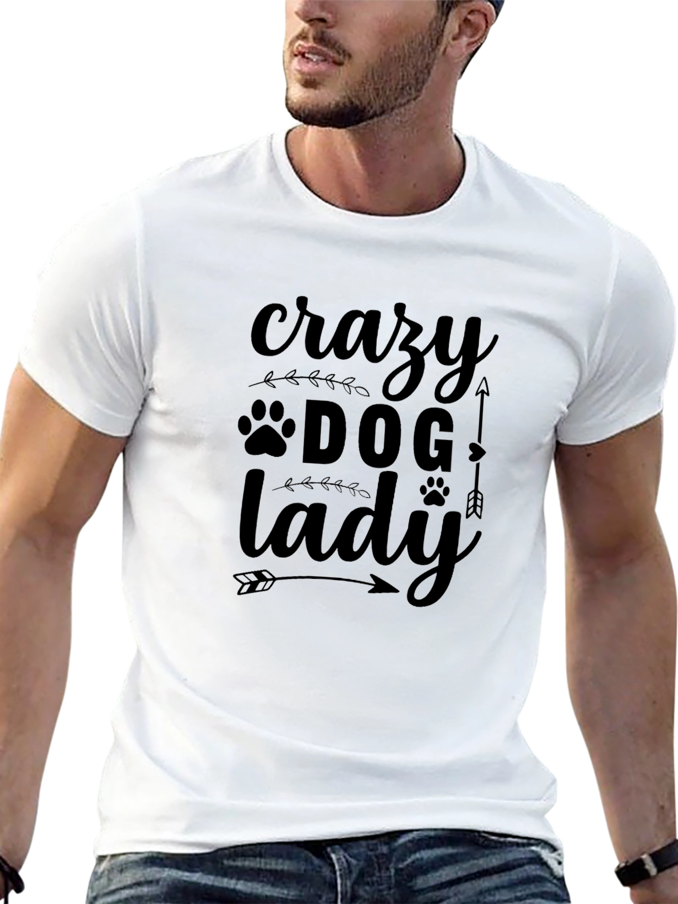 Crazy Dog Lady T-Shirt - Novelty Pet Lover Tee