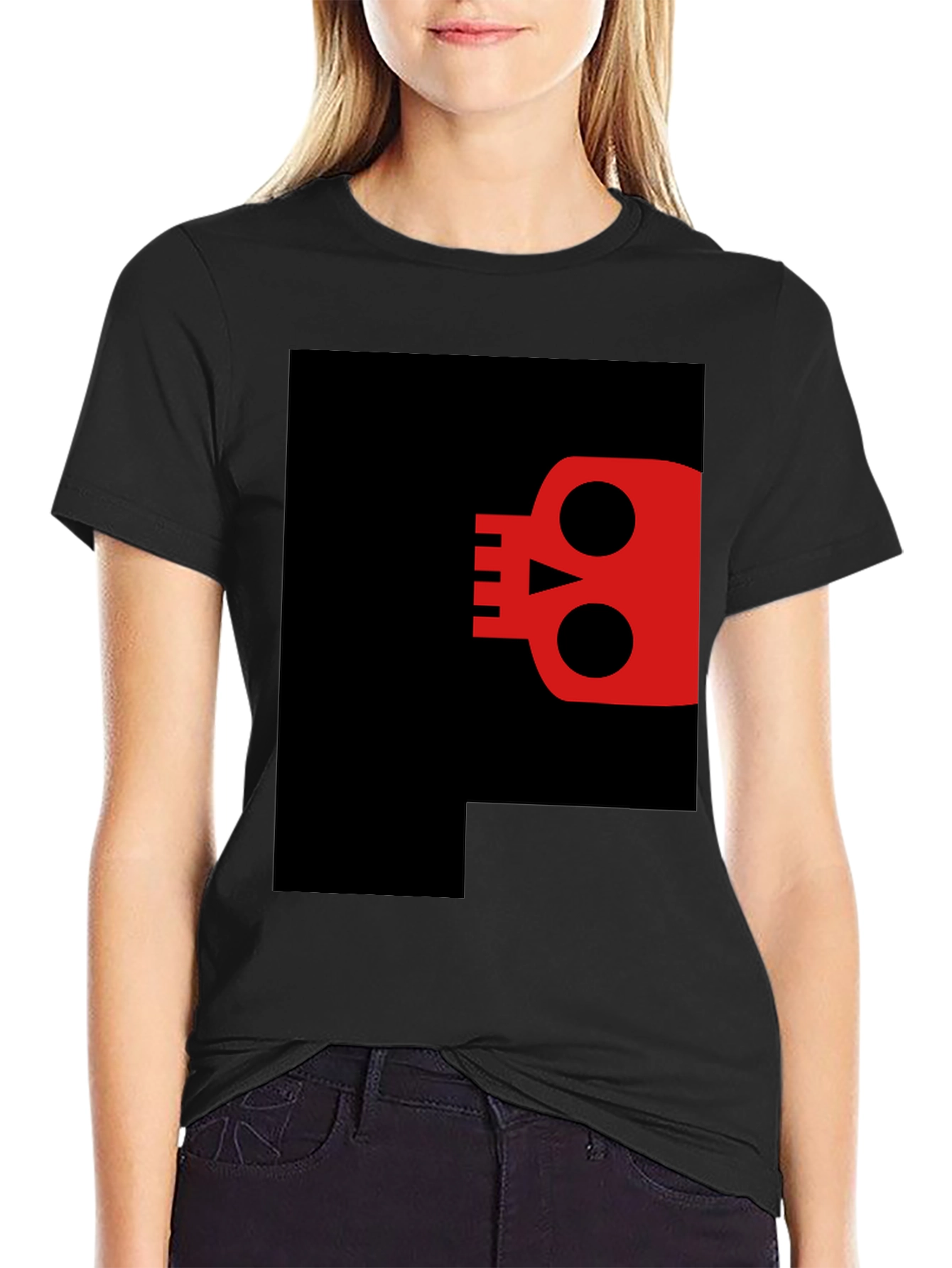 Skull Graphic Black T-Shirt - Modern Casual Style