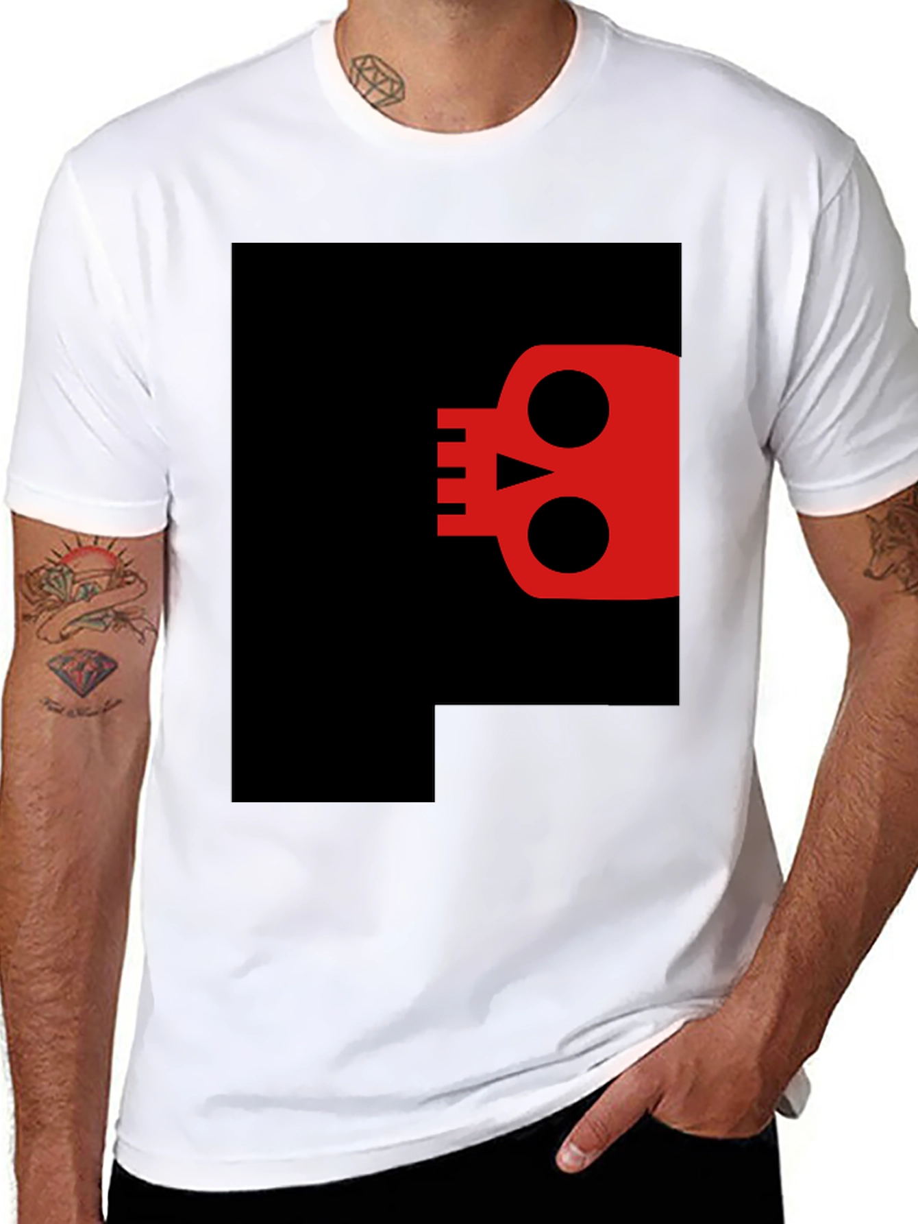 Skull Graphic Black T-Shirt - Modern Casual Style